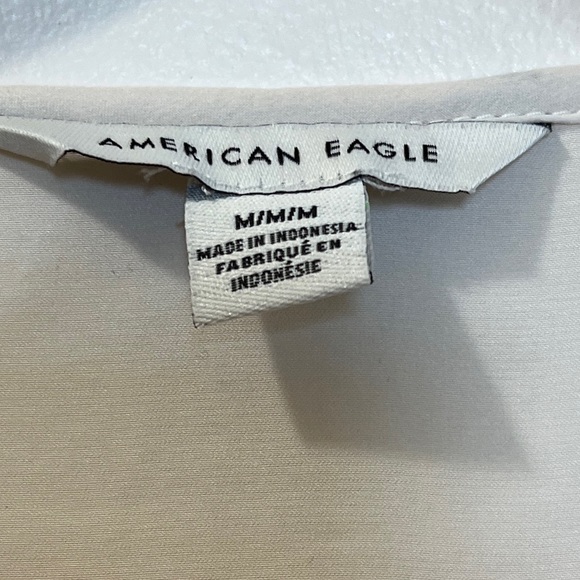 American Eagle Satin Tie-Front Blouse - Picture 2 of 3